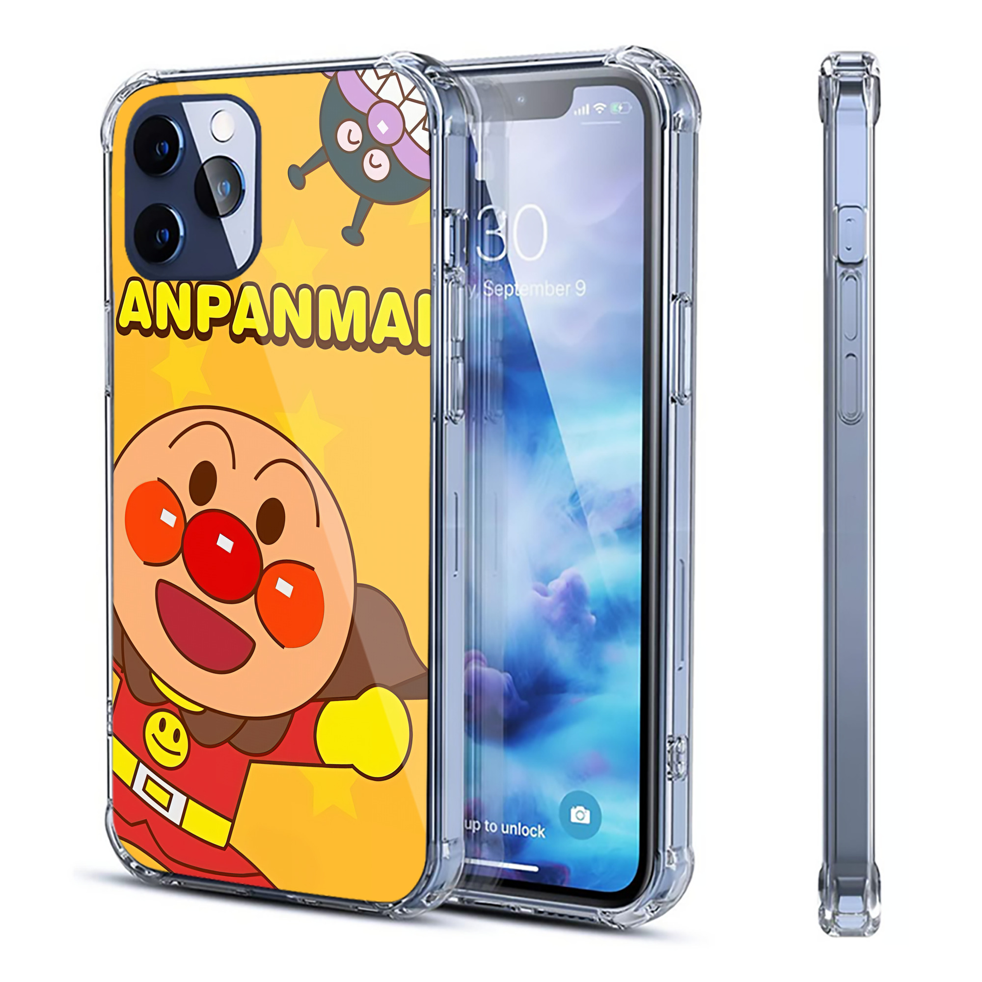 （画像用） アンパンマン Anpanman 【iPhone 12シリーズ対応】透明スマホケース（クリアソフトケース）